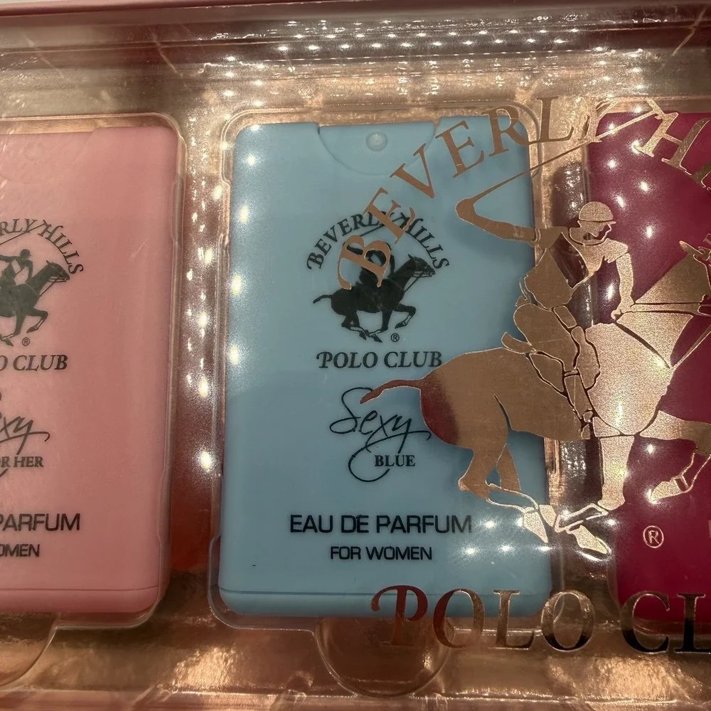 Beverly Hills Polo Club Womens Pocket Fragrance 4‎ Set Travel, Sexy, Hot, Blue
